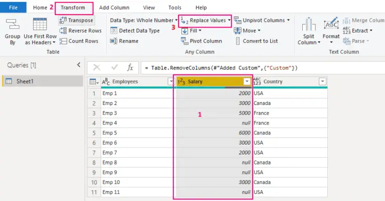 How table.replacevalue power query function works? - Learn DAX